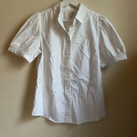 66/ j crew by335 puff-sleeve shirt in cotton poplin - Picture 2 of 5